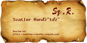Szatler Renátó névjegykártya