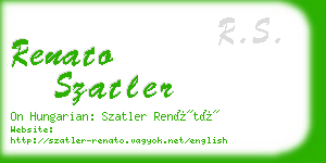 renato szatler business card